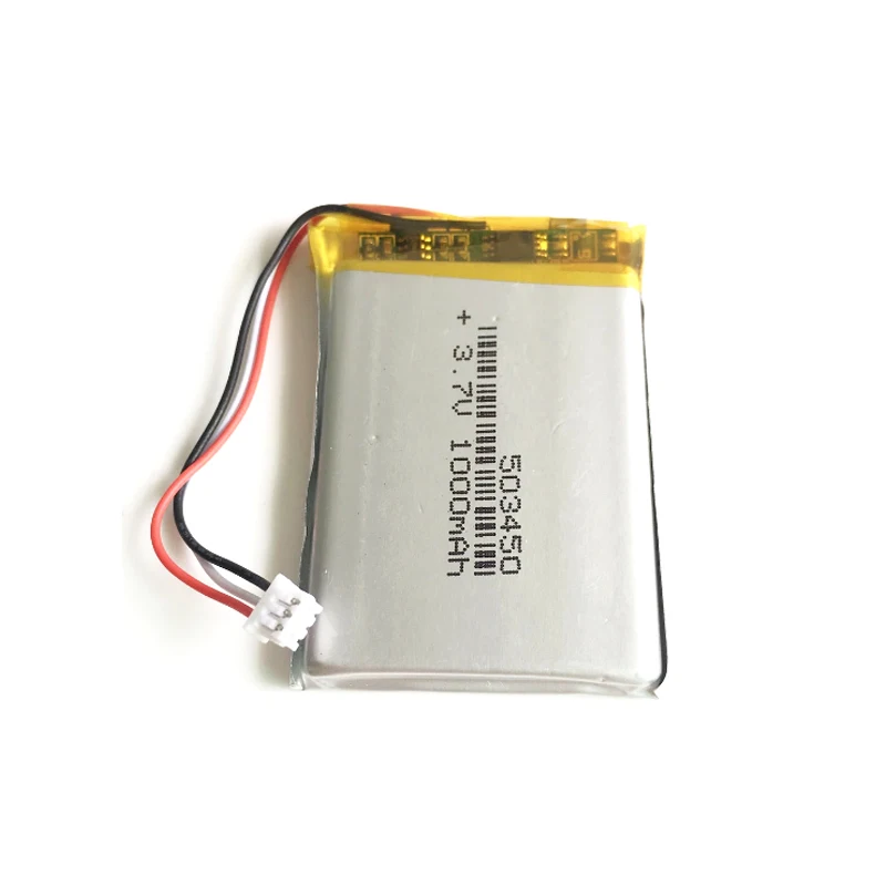 3.7V 1000mAh 503450 553450 JST 1.25mm 3pin wtyczka polimer Li LiPo akumulator do MP3 DVD PAD kamera do rejestracji wideo głośnik