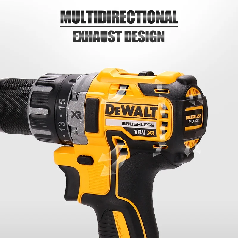 DEWALT Cordless Electric Drill 18V High Torque Brushless Multifunctional Lithium Screwdriver Tool 1/2-Inch DCD791 (One Battery）