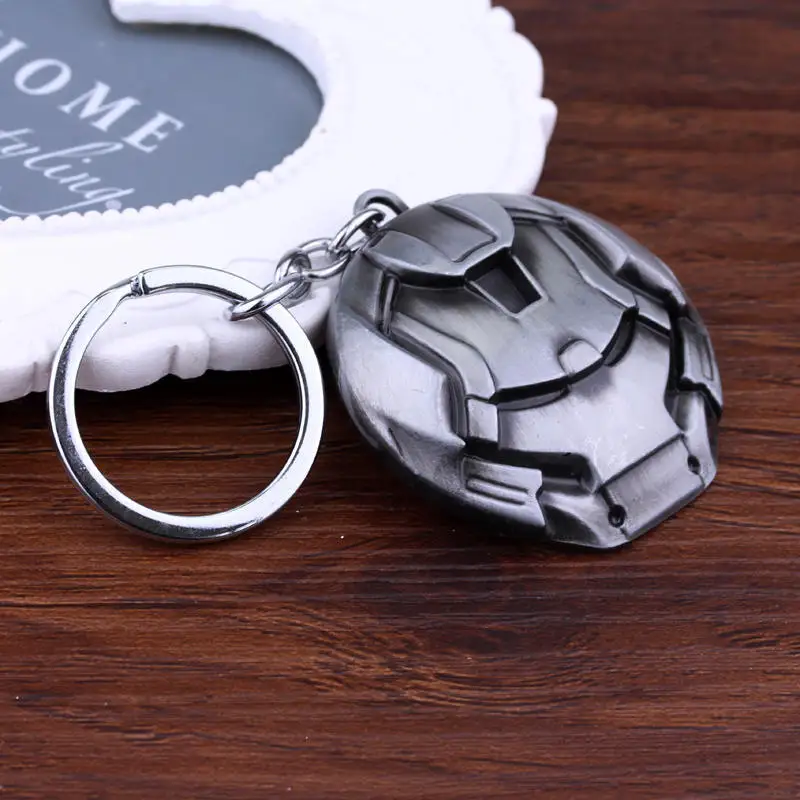 New Metal Marvel Avengers Hulkbuster Pendant Keychains Key Rings Hulk Iron Man Tony Stark Armored Weapons