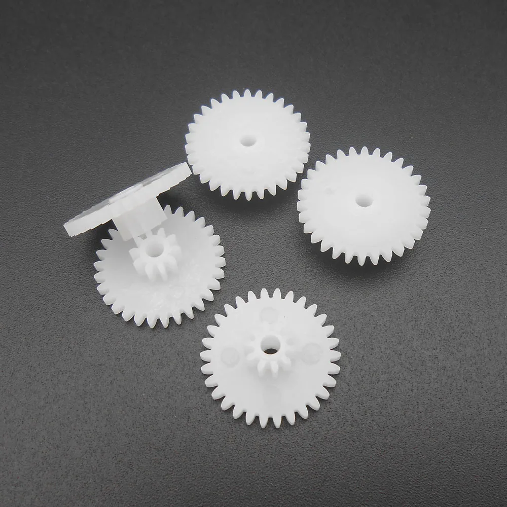 20Pcs 0.5 Modulus 0.5M Double Gear Reduction Bilayer Gears 30 Teeth + 10 Teeth Aperture 2MM 2.05mm 2B Loose Fitting 30T 10T 3010