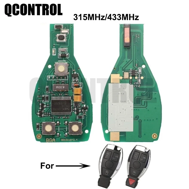 KEYECU Replacement Smart Key Circuit Board for Mercedes Benz Supports NEC and BGA type Car Remote Controller After Year 2000