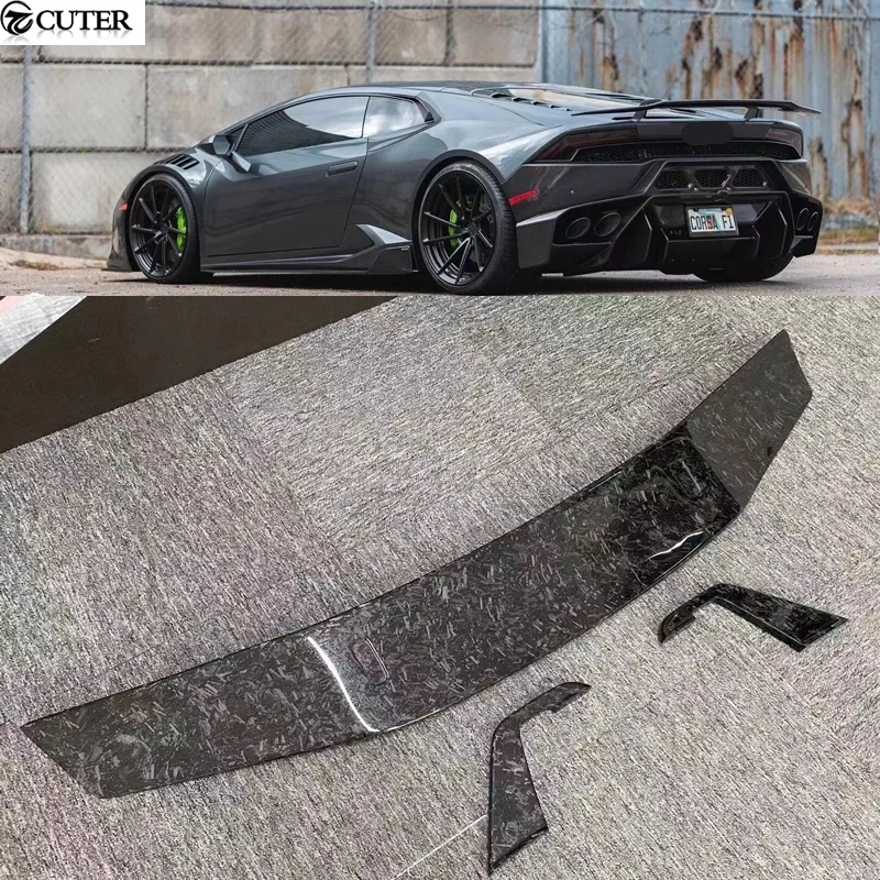 

Lp610 Lp610-4 Lp580 Barb Style Carbon Fiber Frp Rear Trunk Spoiler Lip Wing for Lamborghini Huracan Lp610-4