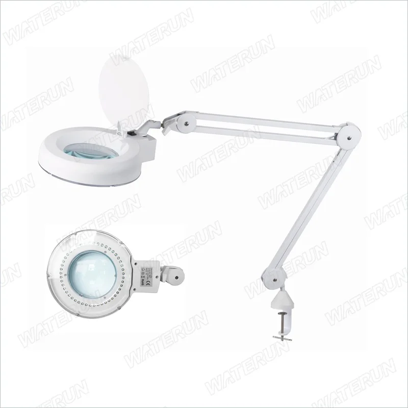 

3/5 Diopter magnifying glass LED magnifying lamp with clamp