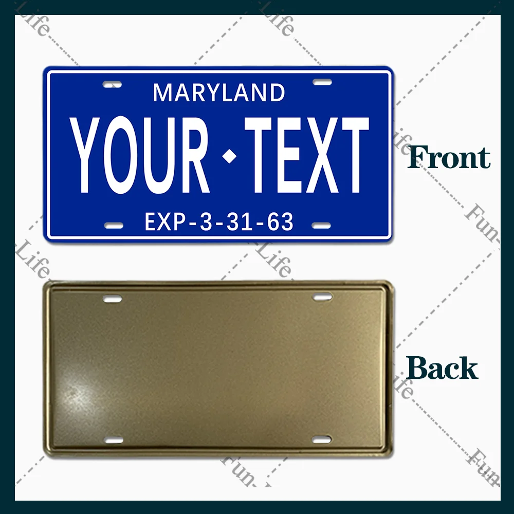 Your Text Custom Plate Poster Vintage Home Decor Retro Metal Tin Signs Pub Car Garage Wall Art Home Decor  15x30cm