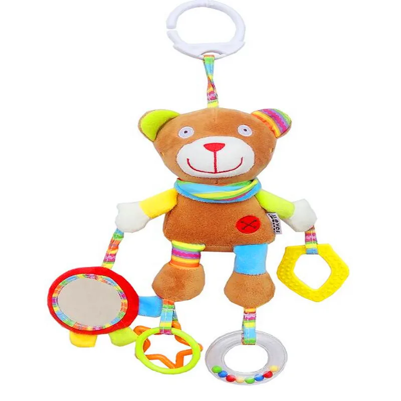 

Baby puzzle soothing dolls multifunctional animal bed bell bed hanging cart pendant baby cloth playing doll