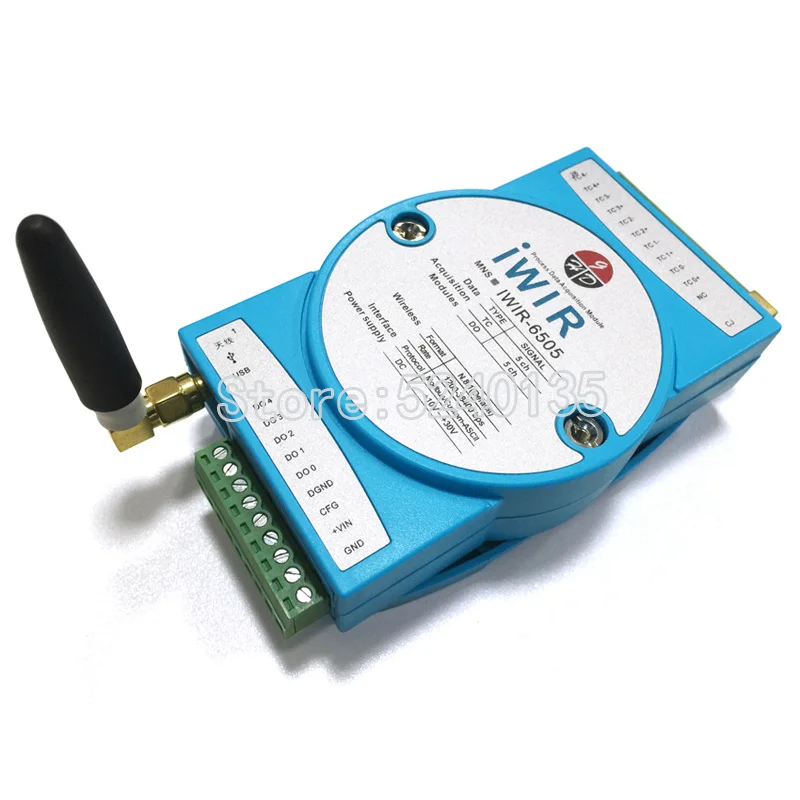 

IWIR-6505 5 way TC 5 way DO thermocouple temperature wireless acquisition module 433MHZ wireless data transmission module