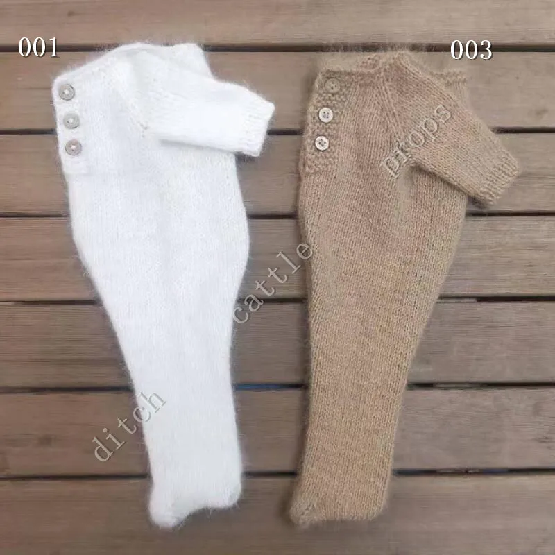 Newborn Photography Props Pants Climbing Clothes Handmade Knitted Mink Clothing