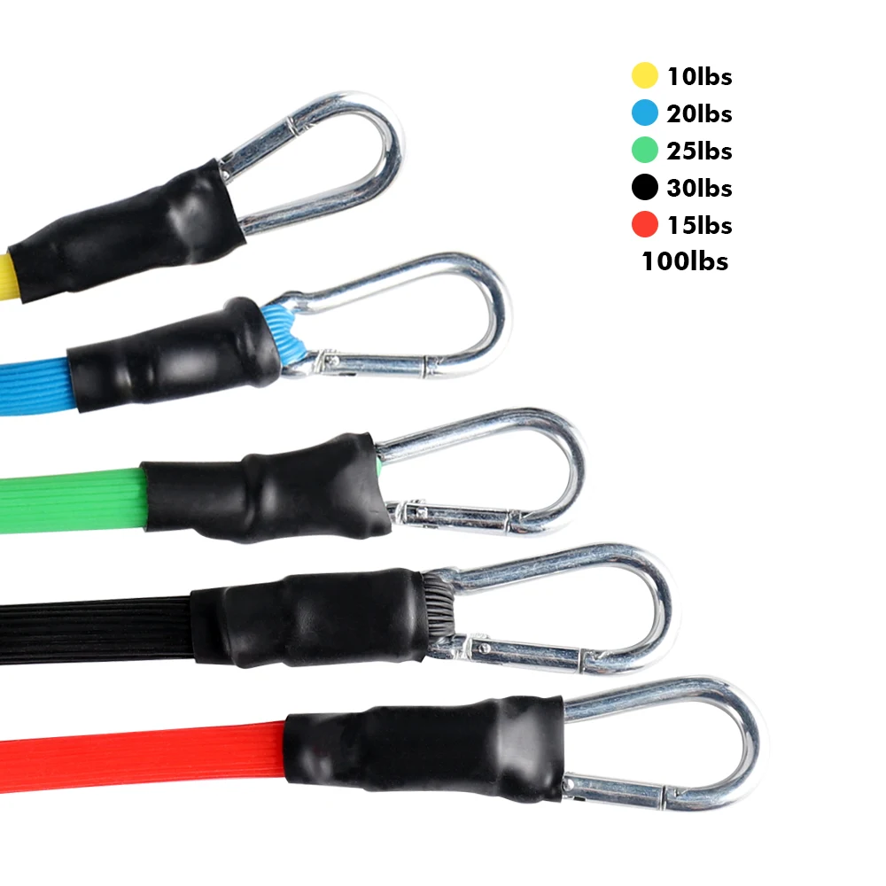 11 Pcs/set Pull Rope Yoga Resistance Bands Rubber Band Crossfit Fitness Elastic Rubber Training Workout Expander Gym Equipment