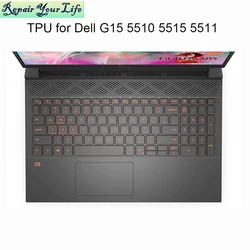 2021 oyun Laptop klavye kapağı için temizle TPU Dell G15 5510 5511 5515 klavye toz koruyucu kapakları yedek aksesuarlar