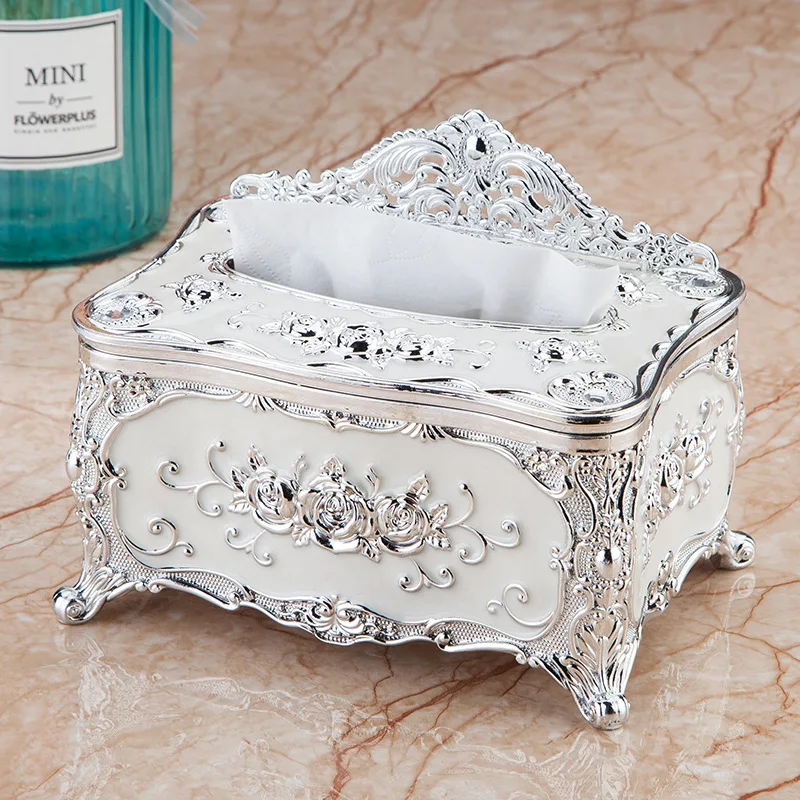 Household kitchen plastic tissue box acrylic napkin holder box simple fashion car tissue box tissue holder living room dining ta