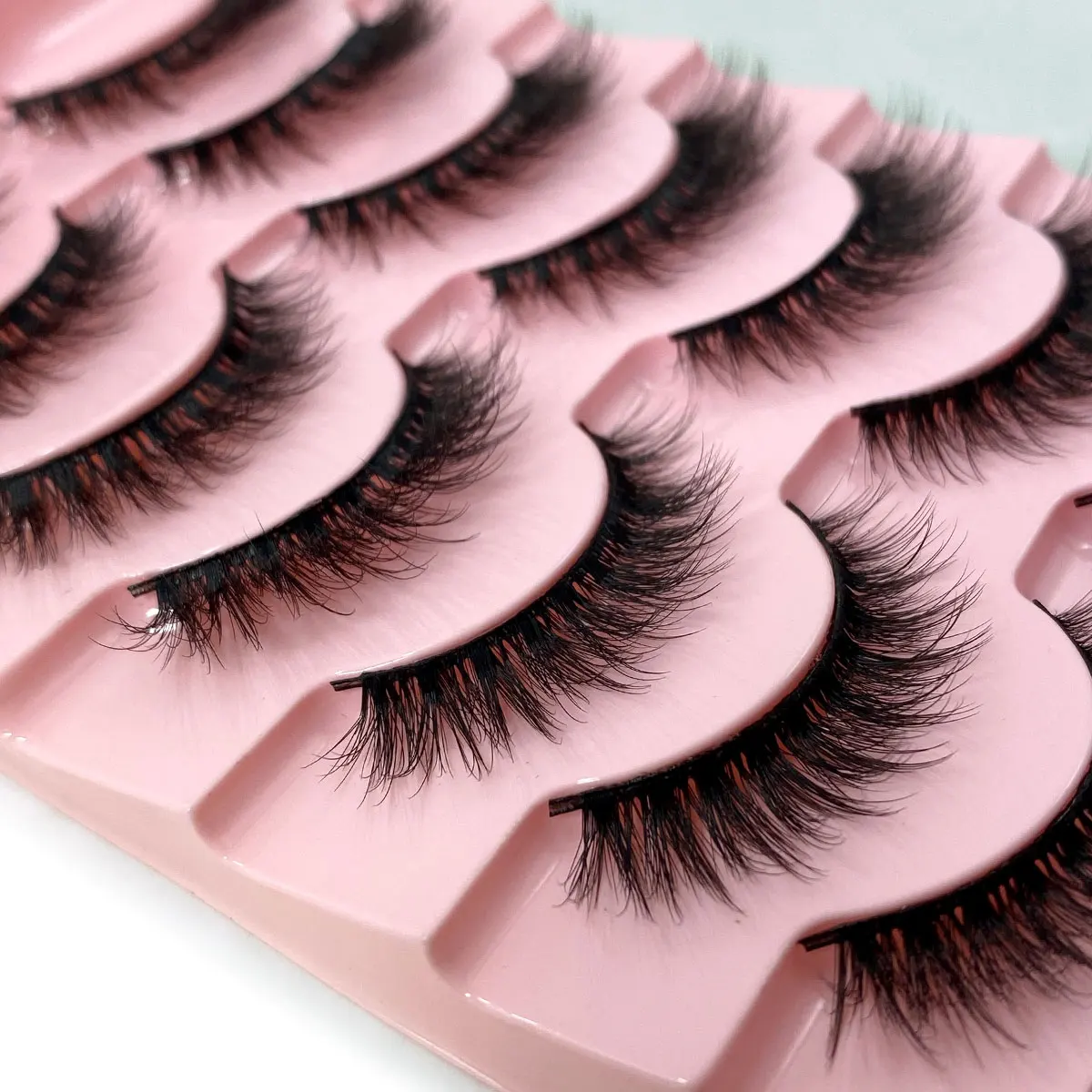 NEW 10Pairs/Pack Real 3D Mink Fake Eyelashes False Eyelashes Mink Lashes Soft Natural Eyelash Extension Lashes Makeup Cilios