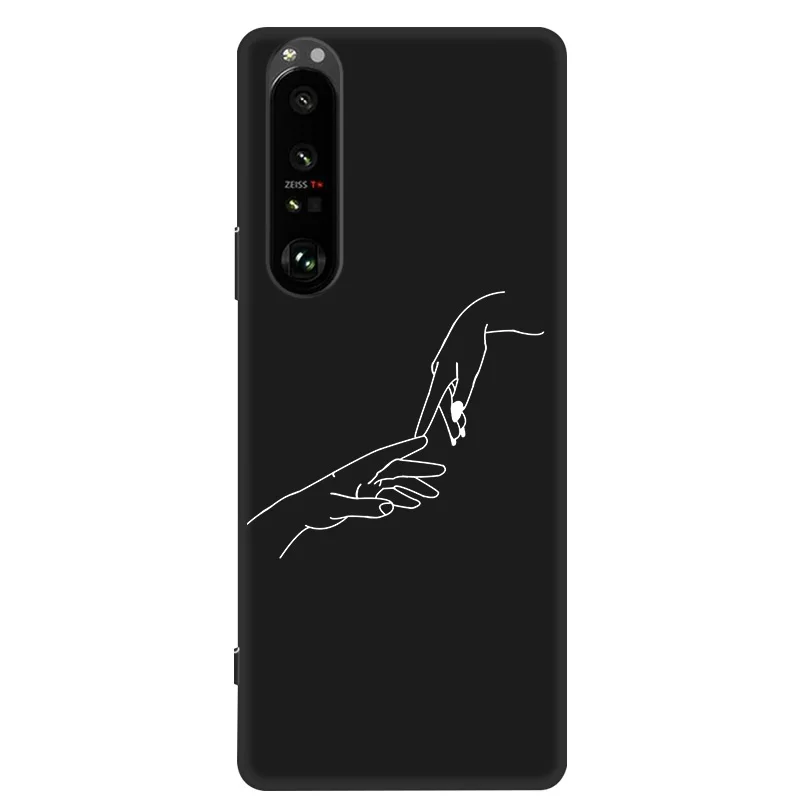 Black Silicone Case For Sony Xperia 1 II 10 III Lite Phone Case Cover Funda For Sony Xperia 5 10 II 1 III L3 L4 Back Cover Cases