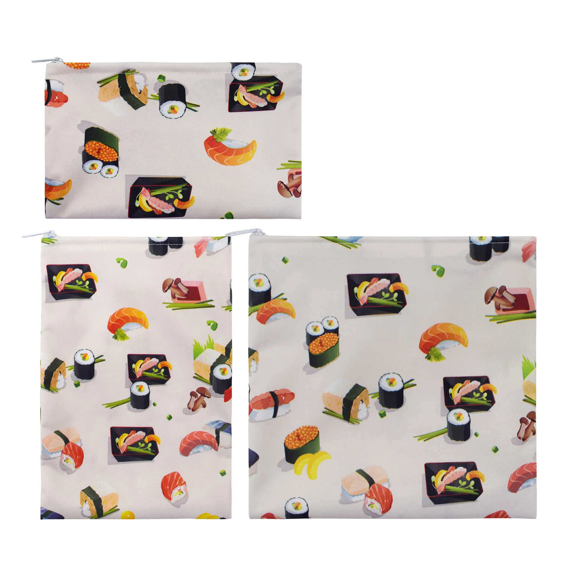 3pcs Snack Bags Washable Lunch Bags Reusable Multifunctional Waterproof Sandwich Food Wrap For Child School Travel Wet Bags