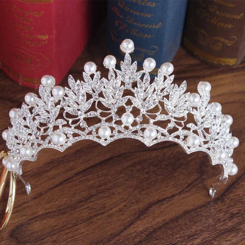 Luksusowa panna młoda kryształowy kwiat perłowy biżuteria kostiumowa zestawy Rhinestone Choker naszyjnik kolczyki tiara kobiety biżuteria ślubna