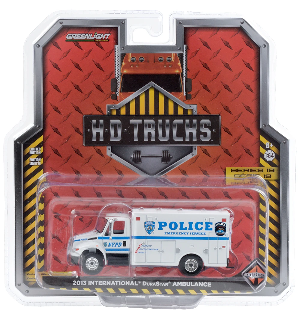 GreenLight 1:64 2013 DURASTAR AMBULANCE 33190-B Metal Diecast Alloy toy cars Model Vehicles For Children Boys gift hot