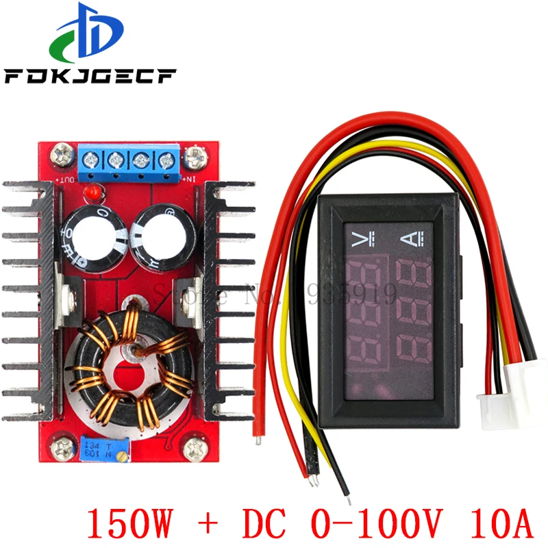 DC 9A 300W 150W Boost Converter Step Down Buck Converter Power module DC 0-100V 10A Digital Voltmeter Ammeter Dual Display