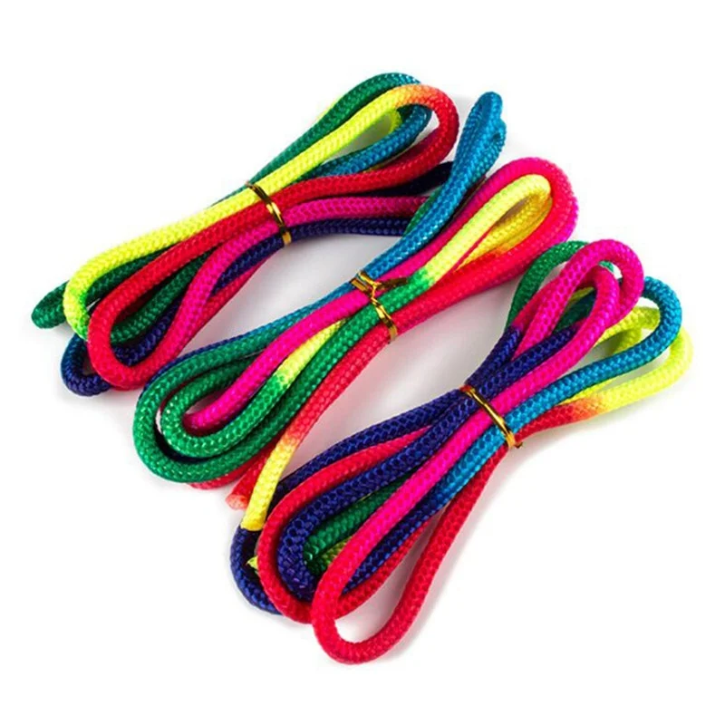 Gym Rainbow Color Rhythmic Gymnastics Rope Solid Competition Arts Training Rope Gymnastics Rope Professional