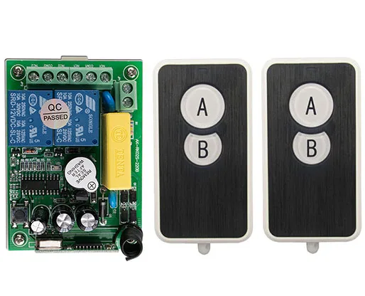 AC 220 V 2-kanałowy 2-kanałowy 10A kontroler radiowy RF Bezprzewodowy przekaźnik zdalnego sterowania Przełącznik 315 MHZ 433 MHZ Nadajnik + Odbiornik