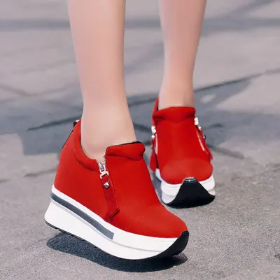 2019 spring and autumn women shoes casual shoes comfortable platform women shoes high heels enhanced shoe women vulcanized shoes