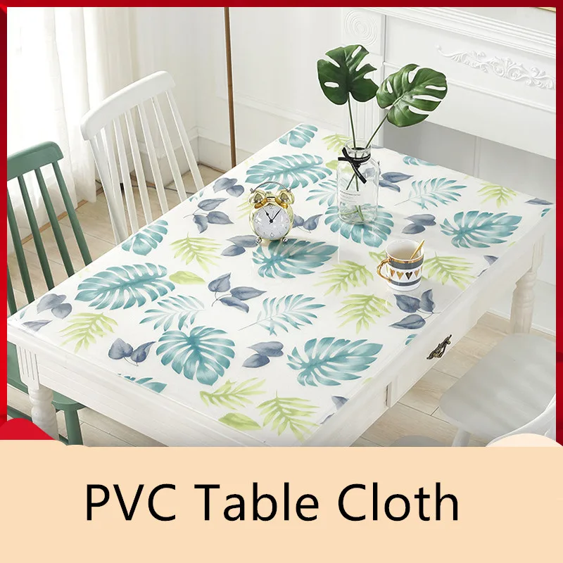 2019 New Multi Rectangle Pvc Table Cloths Waterproof Oilproof Plastic Table Covers Soft Glass Placemats Home Textiles Kitchen