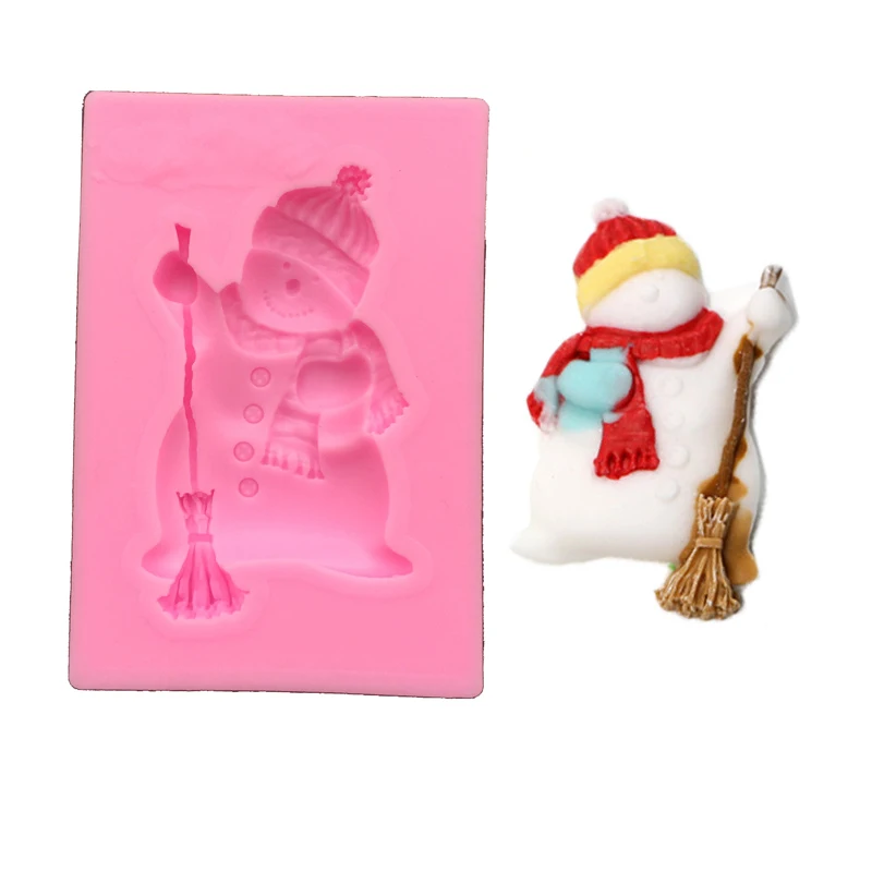 Kitchen Accessories Christams Snowman Cooking Tools Cake Decorating Silicone Molds For Baking Fondant Sugar Craft