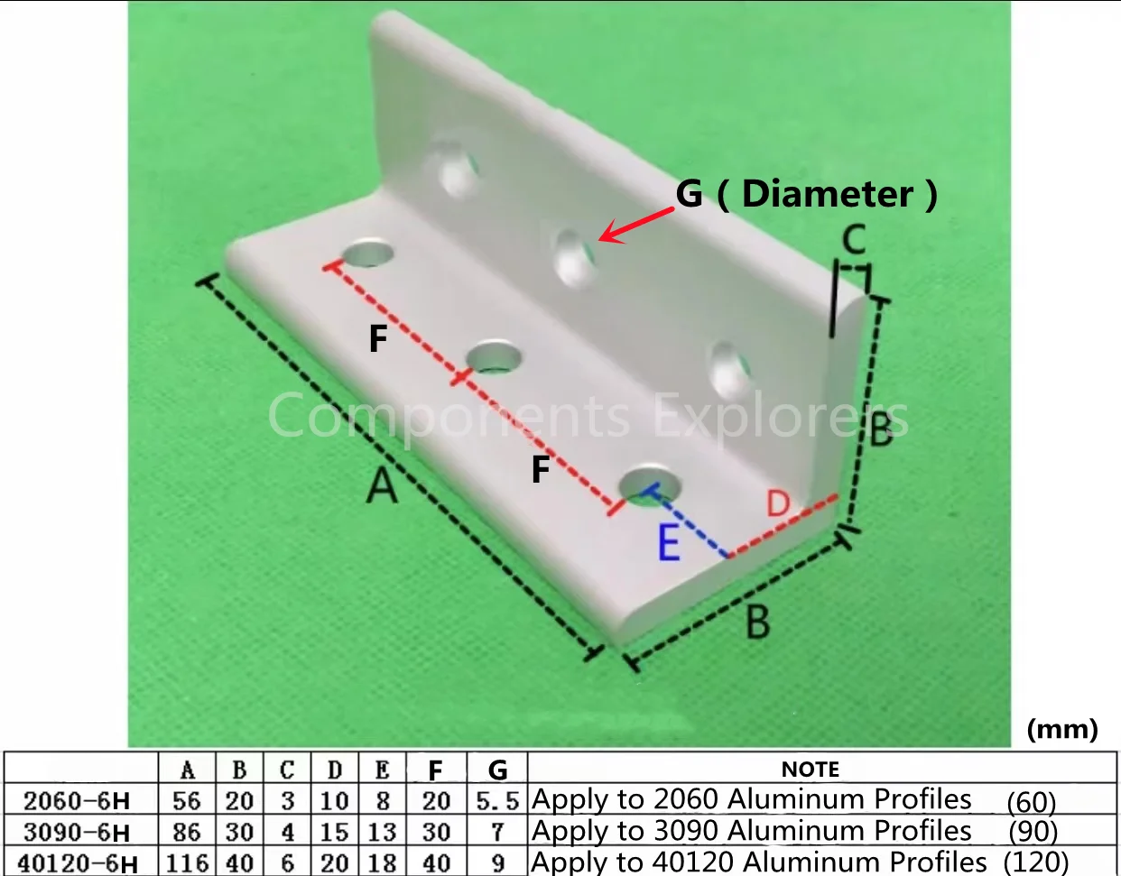 Black Color 6/8 Hole 90 Degree Brackets Corner 2060 3090 40120 2080 30120 40160 Vertical Angle Aluminum L Connector Accessories