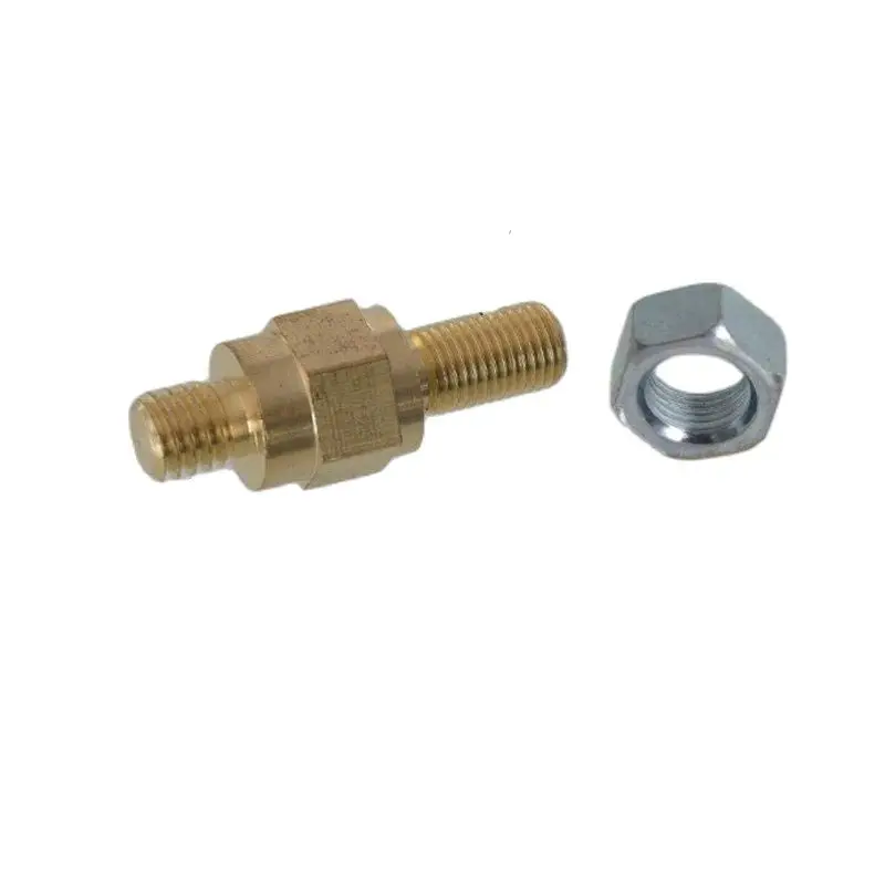 Solid Brass Side Post Terminal, Fits  3/8-16 Threads, Long Stud Adapter, Fits Standard Side Terminal Battery Sockets GM