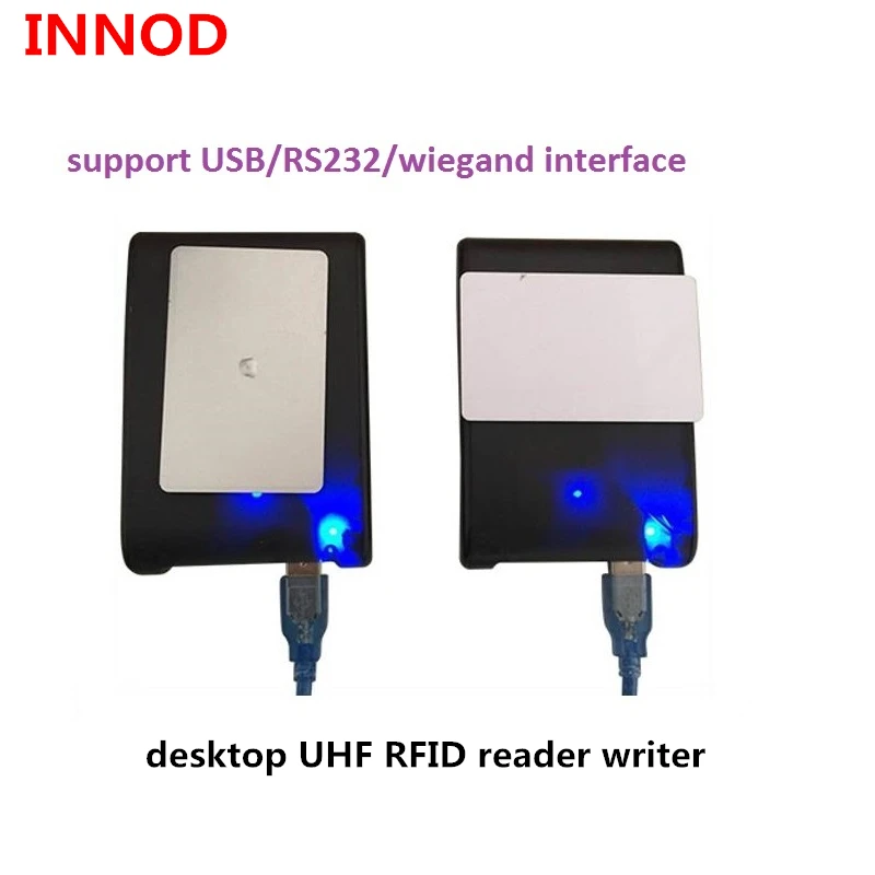 1m read range rs232 /usb 2.0 rfid uhf reader desktop writer for door entrance detecting 915mhz 865mhz epc gen2 rfid tag