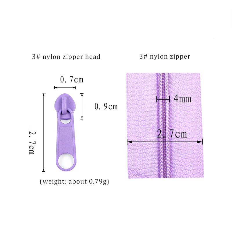 3# Zipper Sliders DIY Zipper Puller Head metal zipper head 10/30/100pcs For Clothing Bags Home Textile Sewing Tailor Accessorie