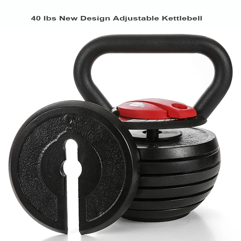 Adjustable Dumbbell for Men, Weight Adjustable Kettle Bell, Portable Weightlifting, 20kg, 40lbs