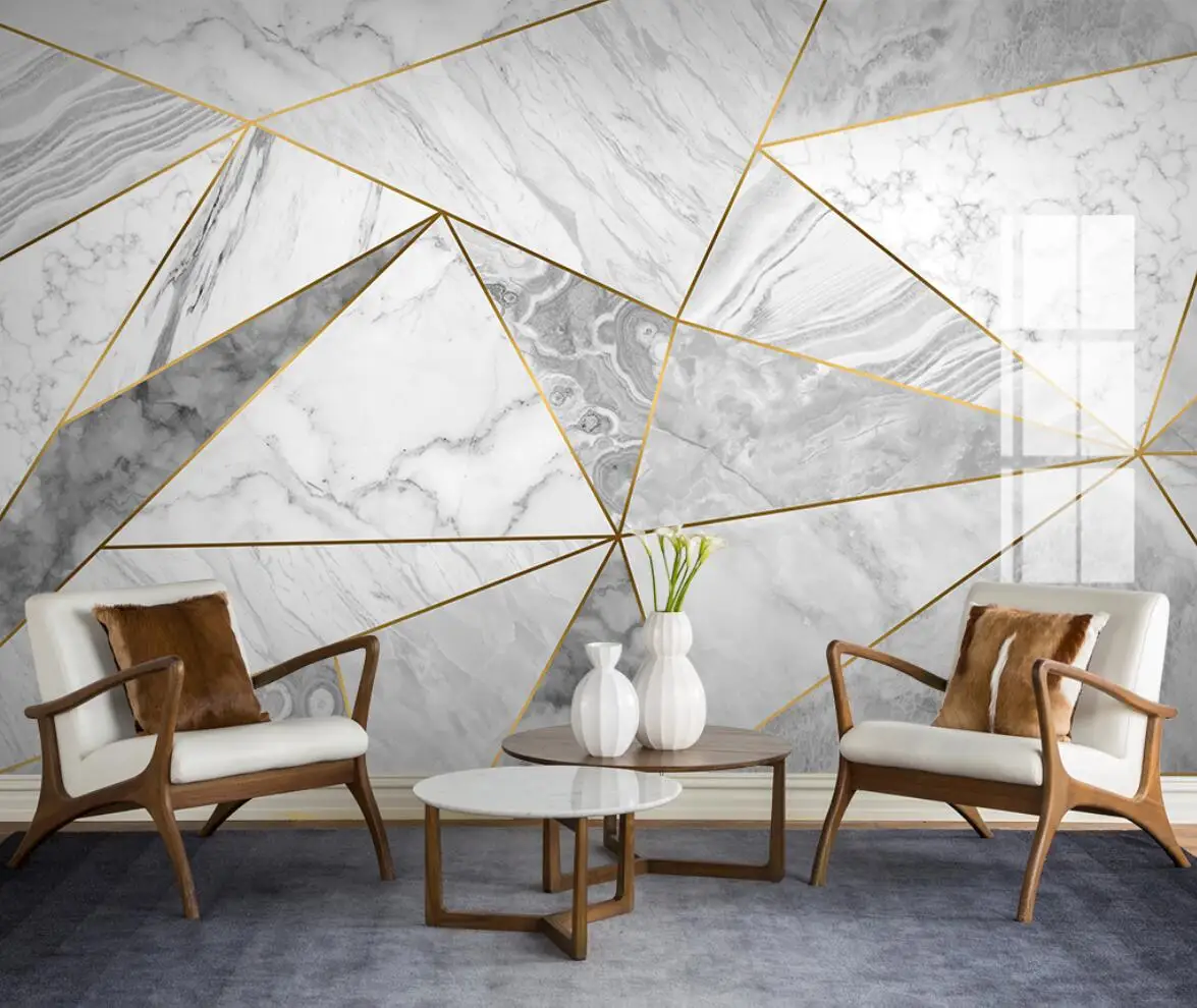 

Custom Geometric marble photo 3D wallpaper mural house background mural wallpapers for living room bedroom home decor