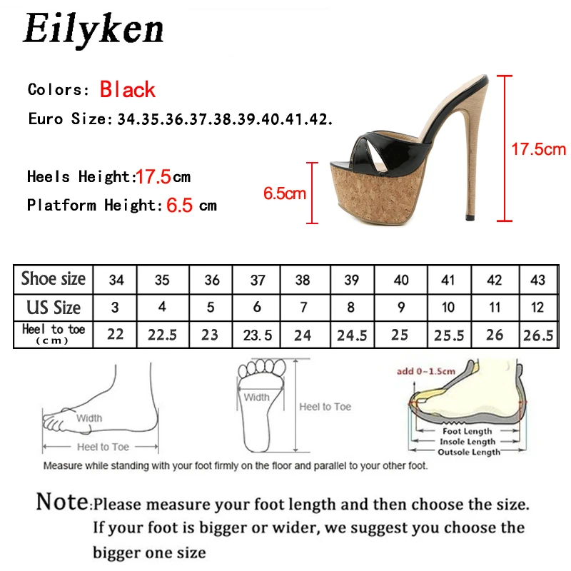 Eilyken Handmade Slipper Women Platform Slingback Sandals Patent Leather Sexy Stiletto Heel Open Toe Pretty White Shoes