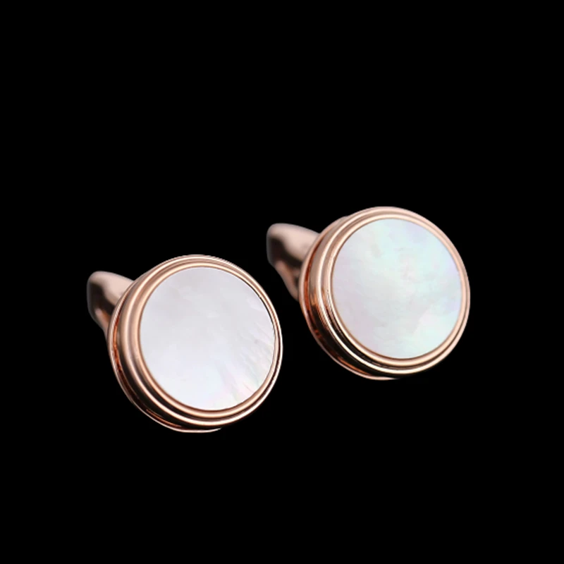 FLEXFIL Luxury shirt cufflinks for men's Brand cuff buttons cuff links gemelos High Quality round wedding abotoaduras Jewelry