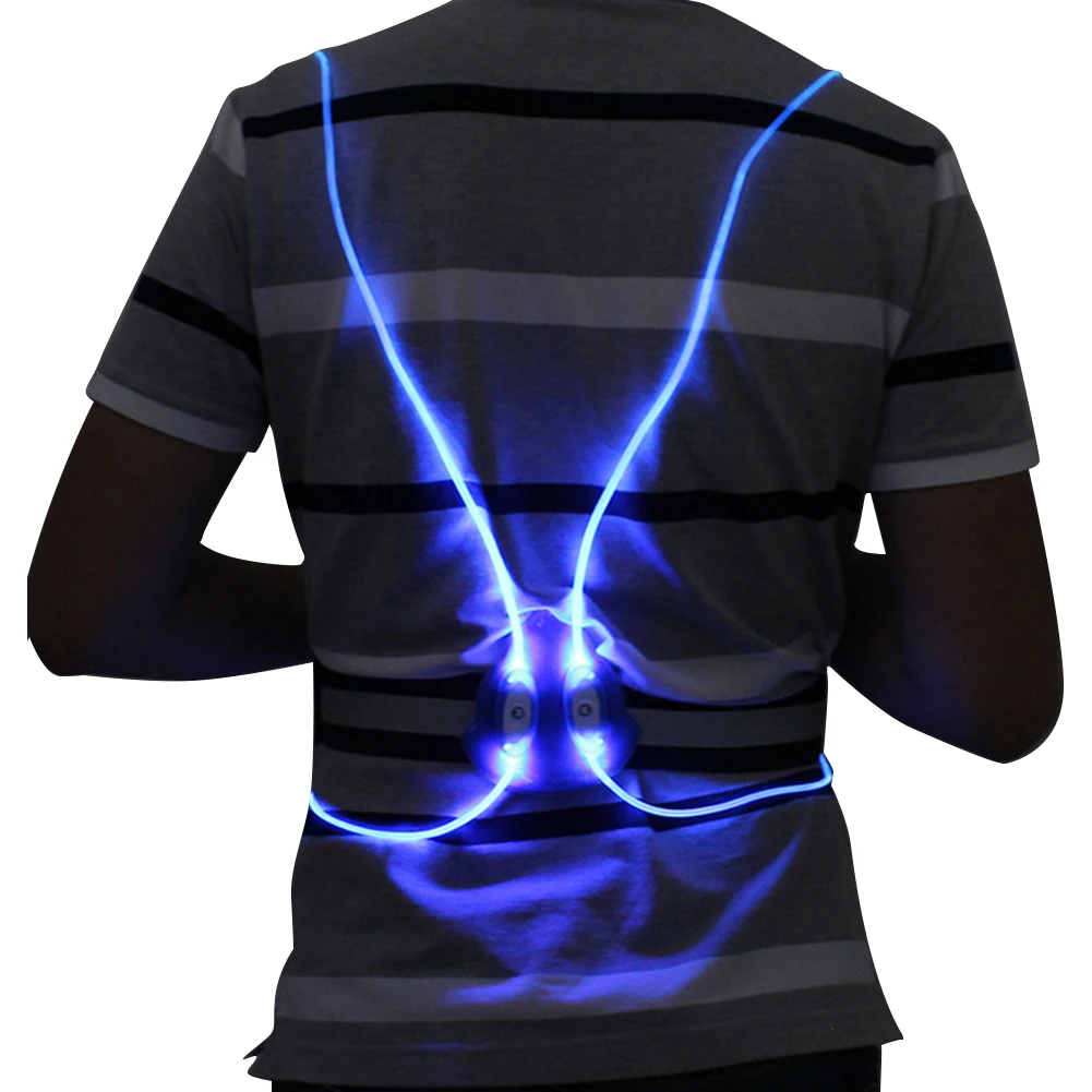 Color LED Reflective with three flash modesVests Night Running Cycling Fiber Vest reflective seat belt for Running Riding