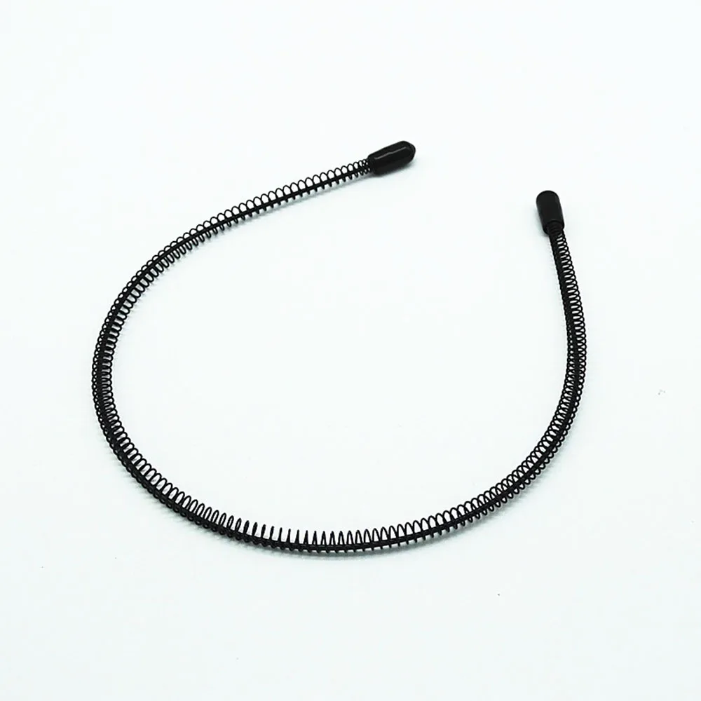 Hair Band For Women Men Wave Shaped Hairband Face Washing Headdress Unisex Hair Hoop Non Slip Black Metal Spiral Headbands