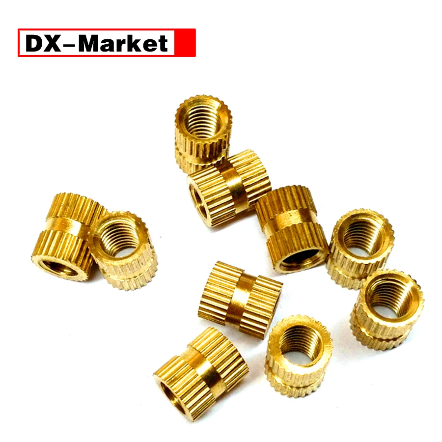 【 DX-market 】 M3 النحاس صواميل بحلقة ، M1-M16 قالب بلاستيكي إدراج الجوز ، B011