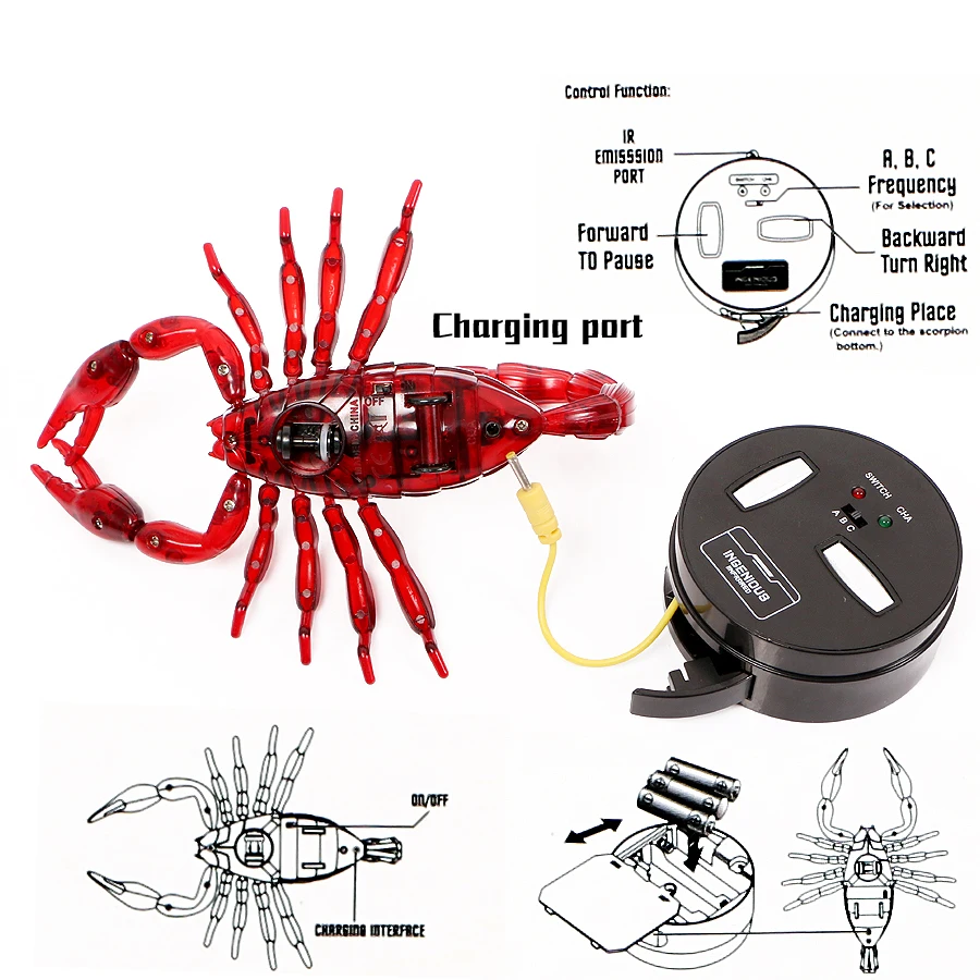 현실적인 RC 전갈, 적외선 원격 제어 전갈 모델 장난감, 동물 선물, 시뮬레이션 농담, 무서운 트릭 장난감, 어린이