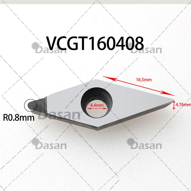 PCD Inserts  VCGT160402 VCMT160404 VCMT160408 VCGT160404 CNC Lathe Machine Turning Diamonds Blade for Aluminum Copper Wood