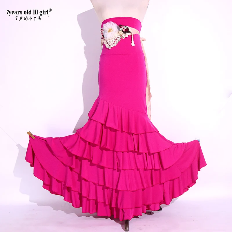 Flamenco 6 Schicht Volant Kleid DTT41 Ist eine Beliebte Dance Tragen Marke