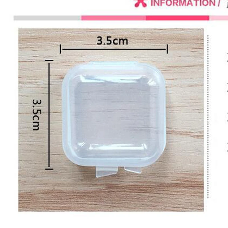 5pcs/Lot Hot Sale Transparent Portable Plastic Case Earplugs Box for Accessories Screw Travel Mini Small Storage Boxes