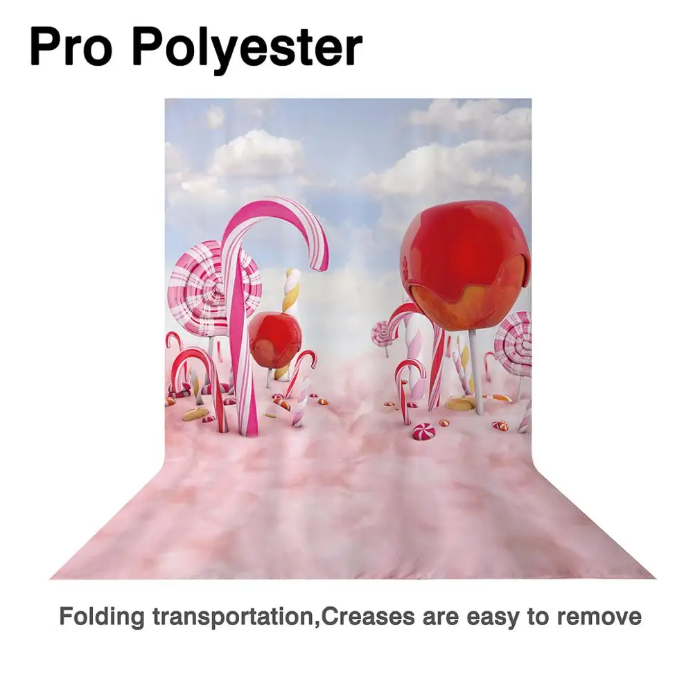 Allenjoy-fondos de fotografía para estudio fotográfico, telón de fondo de caramelo, tierra, bar, rosa, malvavisco, nubes, cielo, baby shower, sesión fotográfica