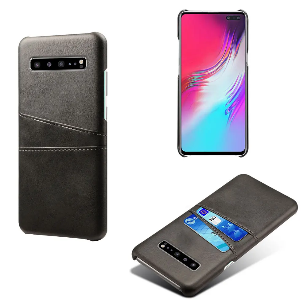 Card Phone Case Cover For Samsung Galaxy S10 5G S10Plus S10e S10lite S10 5G Slim PU Leather Business style Card Slots Fundas