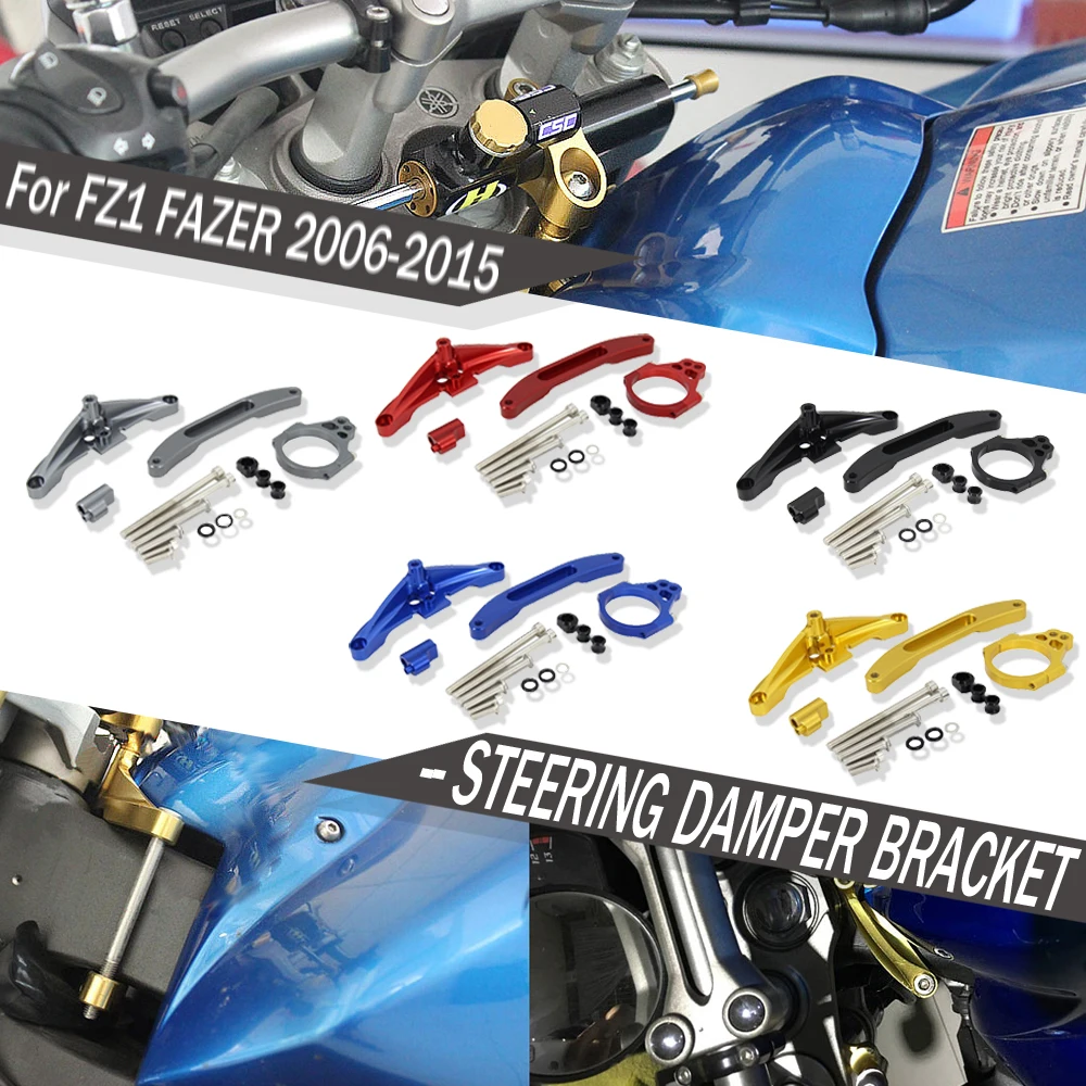 Accessories FOR Yamaha FZ1 FAZER 2006-2015 CNC Aluminum Motorcycle Damper Steering Stabilize Safety Control 2014 2013 2012 2013