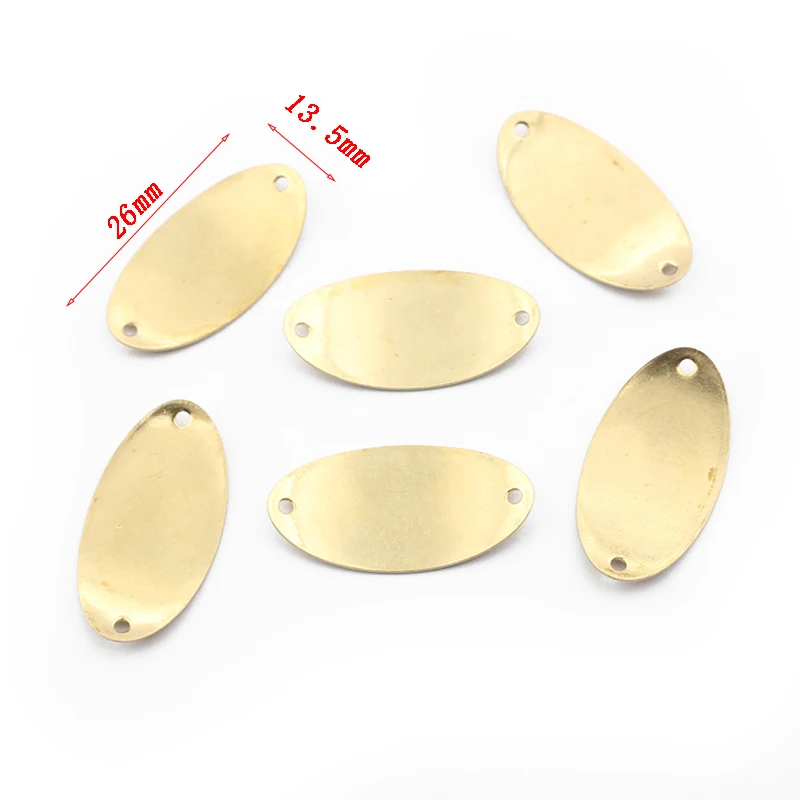 20 قطعة من موصلات سوار السحر البيضاوي من النحاس الخام مع فتحتين لصنع نتائج المجوهرات المصنوعة يدويًا #2