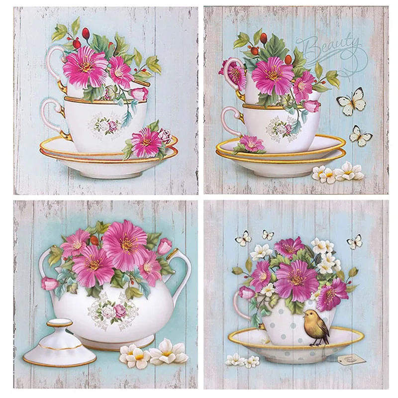 5d cross stitch kits Diy diamond painting flowers plate mosaic full round butterfly diamond embroidery kitchen decorationZP-1686