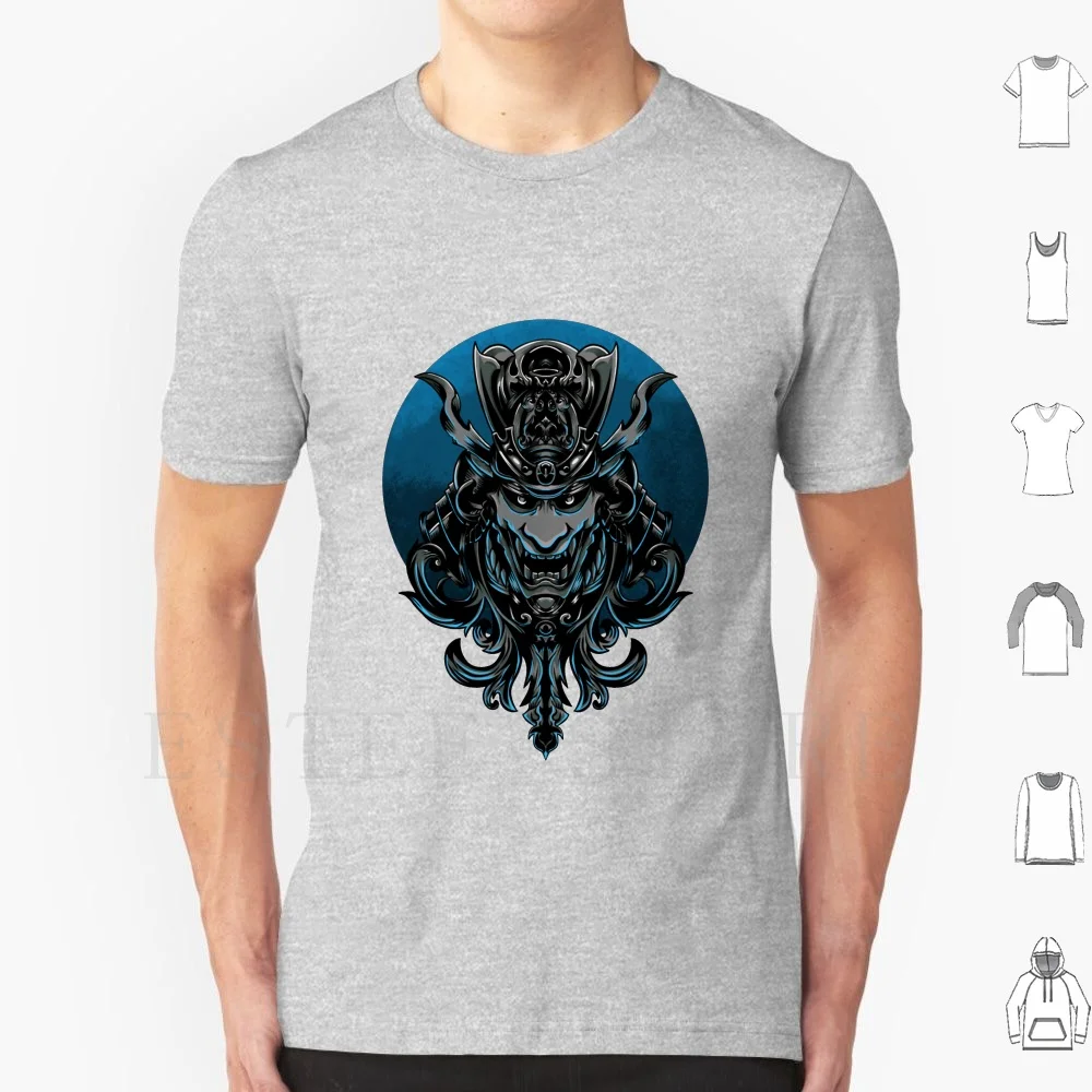 Onimurai camiseta DIY tamaño grande 100% algodón Oni monstruo Japón bestia japonesa duende mito diente retrato de dientes