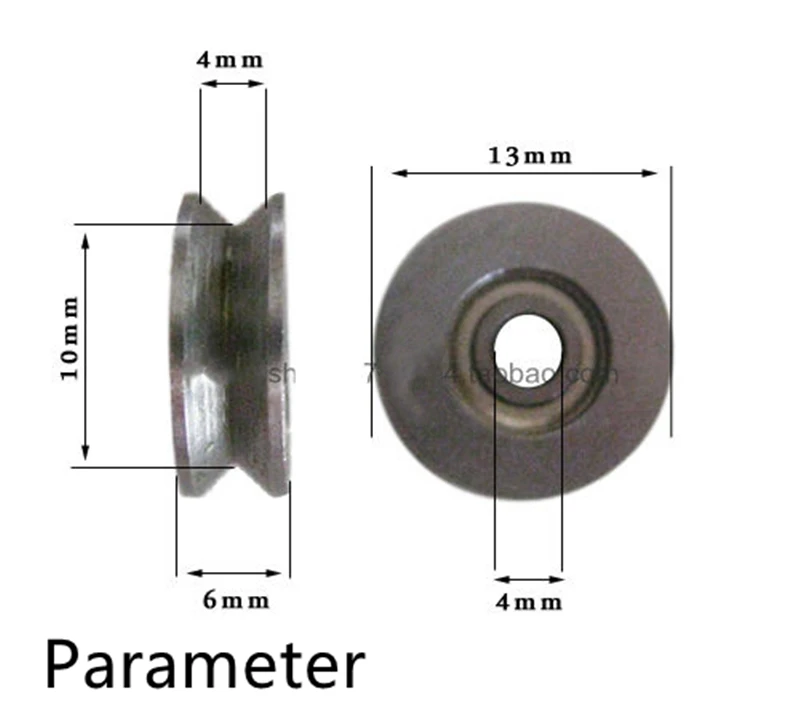 1 pc 4x13x6mm V scanalatura sigillata cuscinetto a sfere in acciaio al carbonio 624VV guida pista cuscinetto a rulli V624 cuscinetto macchina da ricamo