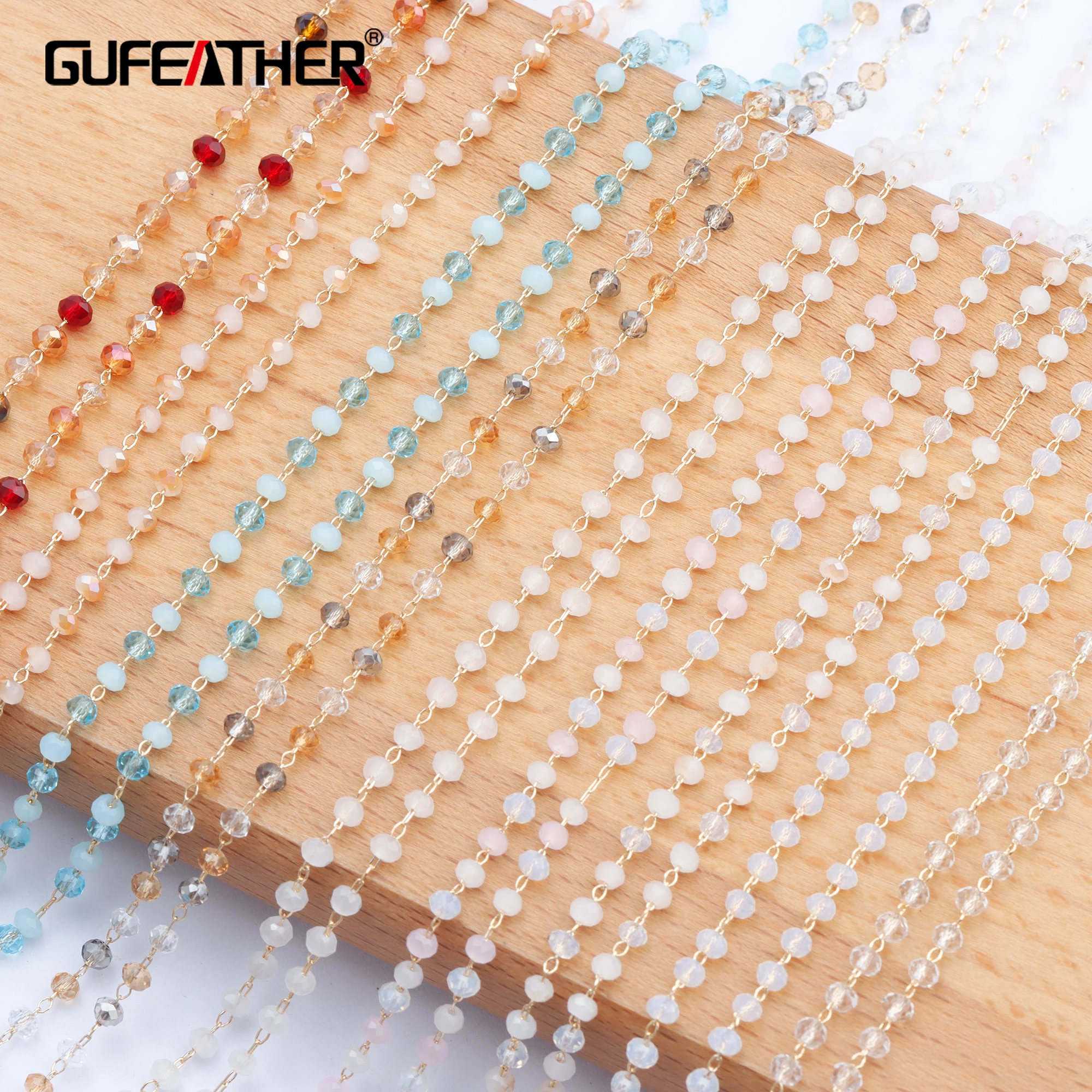 GUFEATHER C125,jewelry accessories,pass REACH,nickel free,diy beads chain,18k gold plated,charms,diy bracelet necklace,1m/lot