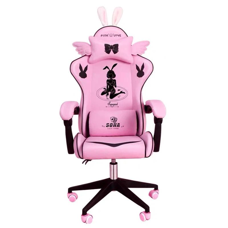 

Home liftable chair LOL Internet cafe Sports racing chair WCG computer gaming chair Female anchor live broadcast rotatable chair