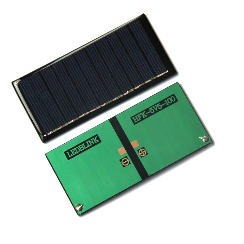 20 piezas Panel Solar pequeño personalizado 0,55 W 5,5 V Mono Mini células solares Micro módulo de energía Solar para luces Led DIY juguetes hechos 95*44MM